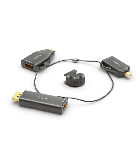 PureLink IQ-AR200 zestaw z adapterami 3 w 1 HDMI/Mini DisplayPort, DisplayPort, USB-C 4K60Hz