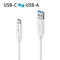 PureLink iSeries IS2610-005 kabel USB-C/USB-A 3.1(Gen 2) 10Gbps 0,5m biały
