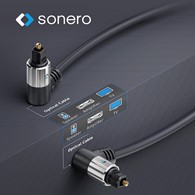 PureLink Sonero SOC120-030 kabel optyczny audio S/PDIF (Toslink) ze złączami kątowymi 3,0m