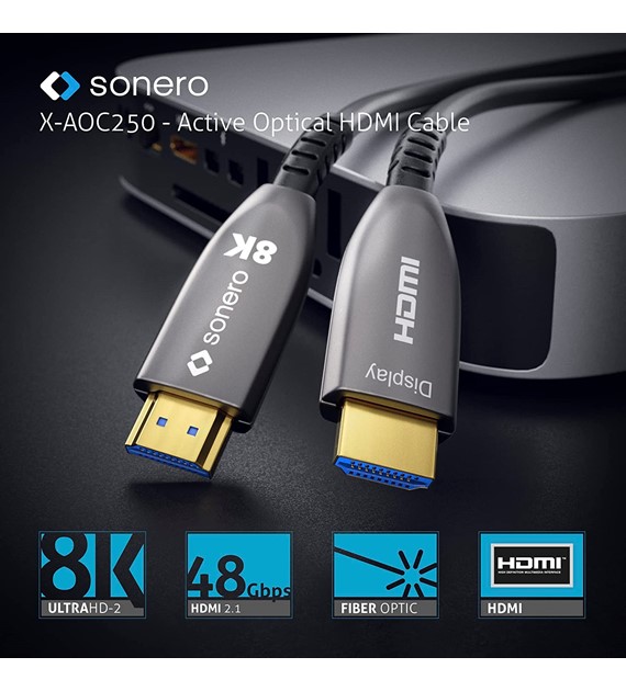 PureLink Sonero XAOC250-250 kabel światłowodowy Hybrid HDMI 2.1 8K 48Gbps 25,0m