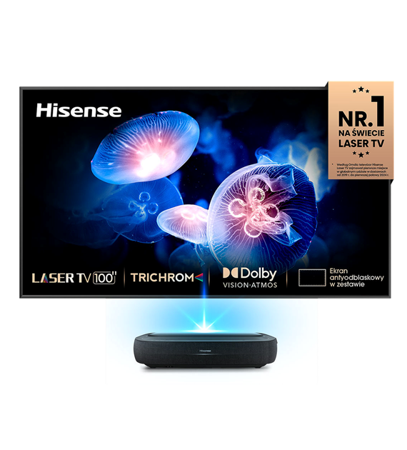 Hisense 100L9HD 4K Smart Laser TV projektor z ekranem o przekątnej 100 