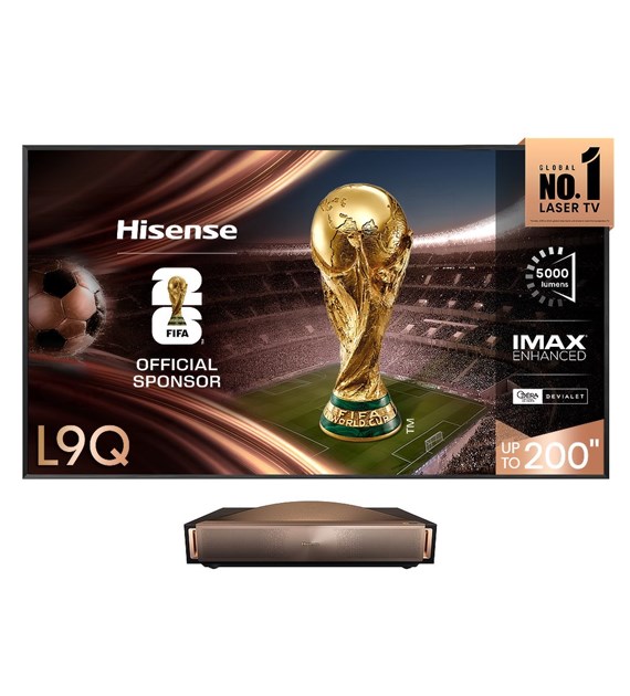 Hisense 100L9Q 4K Smart Laser Cinema projektor laserowy UST z ekranem ALR o przekątnej 100 