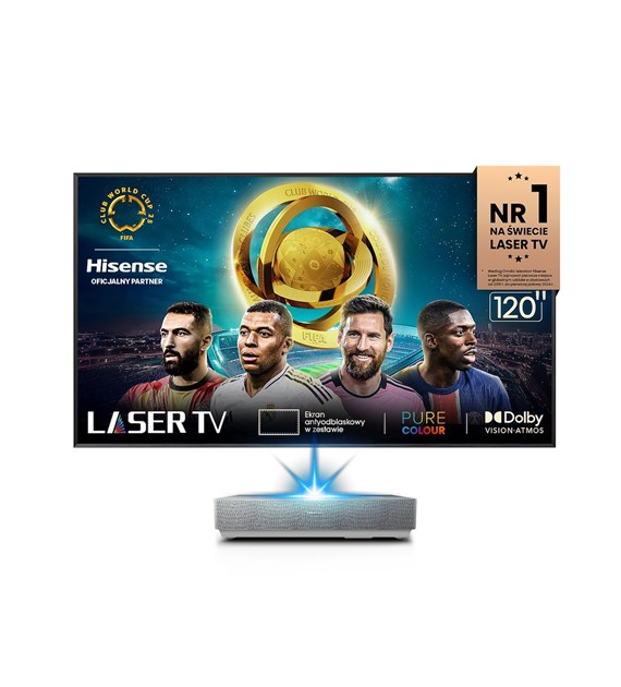 Hisense 120L5ND 4K Smart Laser TV projektor z ekranem o przekątnej 120''