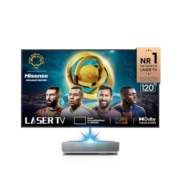 Hisense 120L5ND 4K Smart Laser TV projektor z ekranem o przekątnej 120''