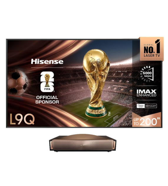 Hisense 100L9Q 4K Smart Laser Cinema projektor laserowy UST z ekranem ALR o przekątnej 100 