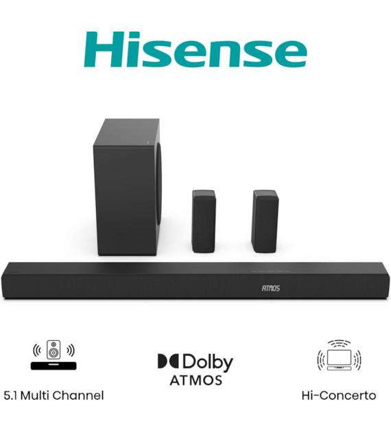 Hisense AX5100Q 540W Dolby Atmos 5.1-kanałowy soundbar system