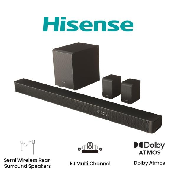 Hisense AX5100G 340W Dolby Atmos 5.1-kanałowy soundbar system