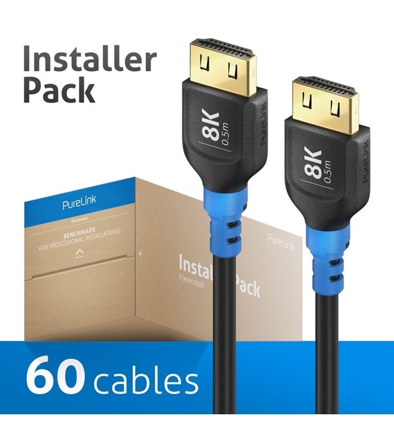 Purelink FlexInstall FIH100-005-PCK elastyczny kabel HDMI 2.1 8K 48Gbps zestaw instalatora 60sztuk