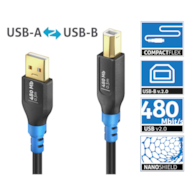 Purelink FlexInstall FIU200-003 elastyczny kabel USB 2.0 USB-A/USB-B 2A/5V/10W 480Mb 0,3m