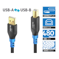 Purelink FlexInstall FIU200-015 elastyczny kabel USB 2.0 USB-A/USB-B 2A/5V/10W 480Mb 1,5m