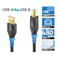 Purelink FlexInstall FIU200-030 elastyczny kabel USB 2.0 USB-A/USB-B 2A/5V/10W 480Mb 3,0m