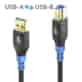 Purelink FlexInstall FIU300-010 elastyczny kabel USB 3.2 (Gen1x1) USB-A/USB-B 2A/5V/10W 5Gbps 1,0m