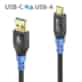 Purelink FlexInstall FIU320-020 elastyczny kabel USB 3.2 (Gen1x1) USB-C/USB-A 3A/5V/15W 5Gbps 2,0m
