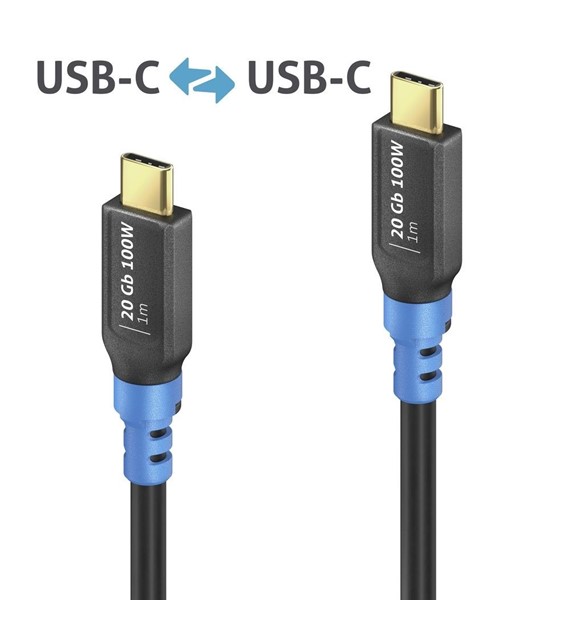 Purelink FlexInstall FIU400-003 kabel USB 4.0 (Gen2x2) USB-C/USB-C 4.0 20A/5V/100W E-marker DP Alt-Mode 0,3m