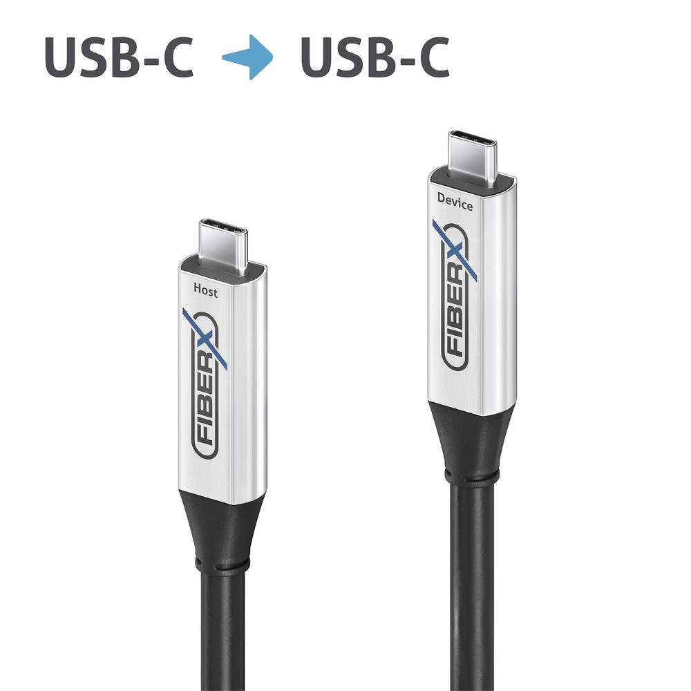 PureLink FiberX FXI600-012 kabel światłowodowy USB 3.2 (Gen1x1) USB-C/USB-C 20V/3A/60W 5Gbps 12,0m