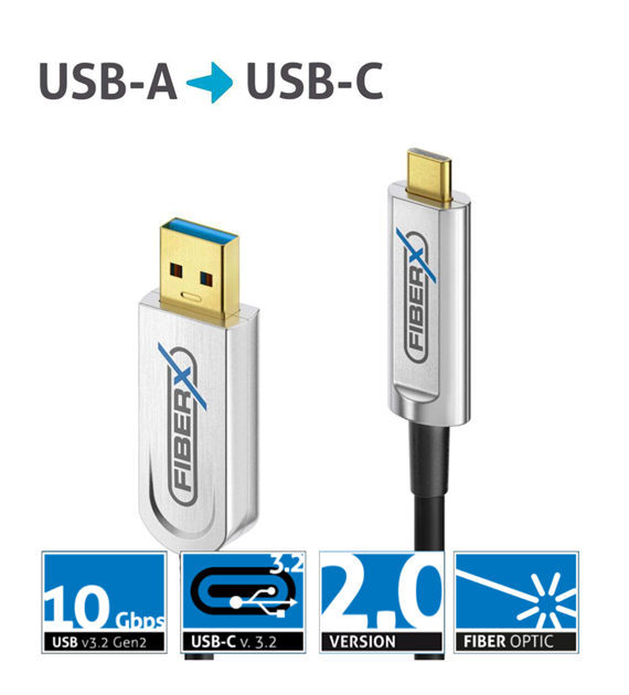 PureLink FiberX FXI630-007 kabel światłowodowy USB 3.2 (Gen 2x1), USB-A USB-C 10Gbps 7,0m