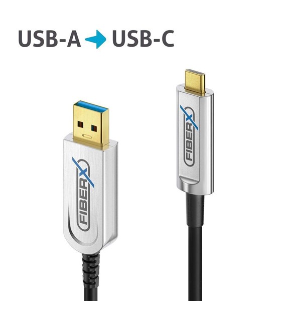 PureLink FiberX FXI630-050 kabel światłowodowy USB 3.2 (Gen 2x1), USB-A USB-C 10Gbps 50,0m