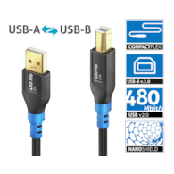 Purelink FlexInstall FIU200-020 elastyczny kabel USB 2.0 USB-A/USB-B 2A/5V/10W 480Mb 2,0m