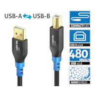 Purelink FlexInstall FIU200-030 elastyczny kabel USB 2.0 USB-A/USB-B 2A/5V/10W 480Mb 3,0m