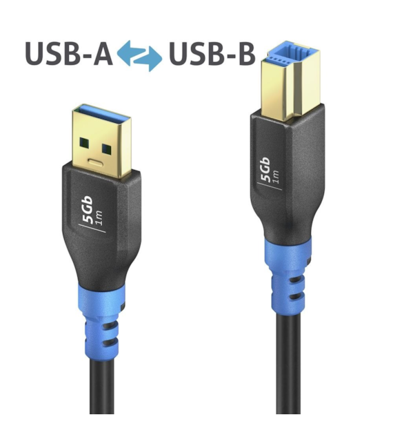 Purelink FlexInstall FIU300-003 elastyczny kabel USB 3.2 (Gen1x1) USB-A/USB-B 2A/5V/10W 5Gbps 0,3m