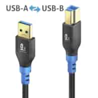 Purelink FlexInstall FIU300-010 elastyczny kabel USB 3.2 (Gen1x1) USB-A/USB-B 2A/5V/10W 5Gbps 1,0m