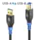 Purelink FlexInstall FIU300-010 elastyczny kabel USB 3.2 (Gen1x1) USB-A/USB-B 2A/5V/10W 5Gbps 1,0m