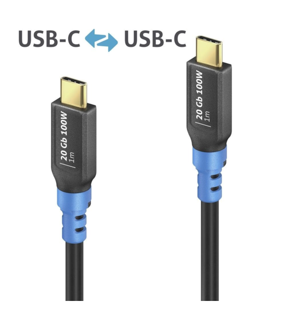 Purelink FlexInstall FIU400-010 kabel USB 4.0 (Gen2x2) USB-C/USB-C 4.0 20A/5V/100W E-marker DP Alt-Mode 1,0m