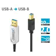 PureLink FiberX FXI645-020 kabel światłowodowy USB 3.2 (Gen 2x1) USB-A USB-B 10Gbps 20,0m