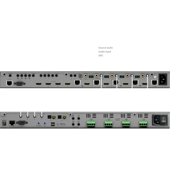 HDAnywhere HDA-250901 MZMA (6x4) 55: 6-źródłowa, 4-strefowa matryca audio stereo ze wzmacniaczem 55W/kanał