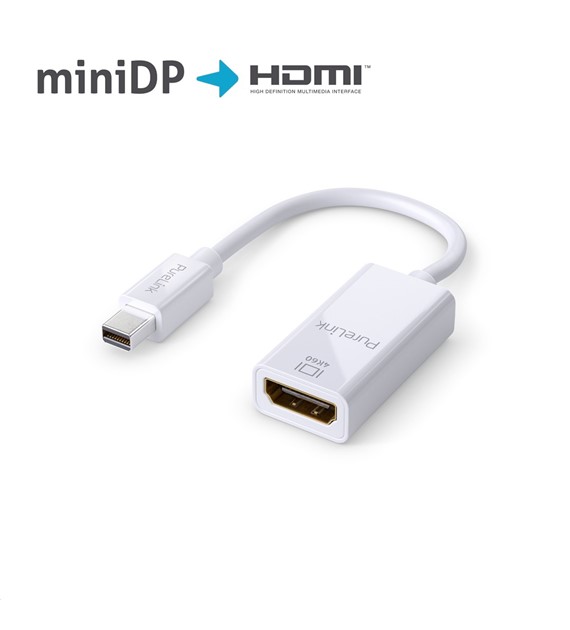 PureLink iSeries IS140 adapter mini DisplayPort/HDMI 4K 18Gbps  0,15m biały