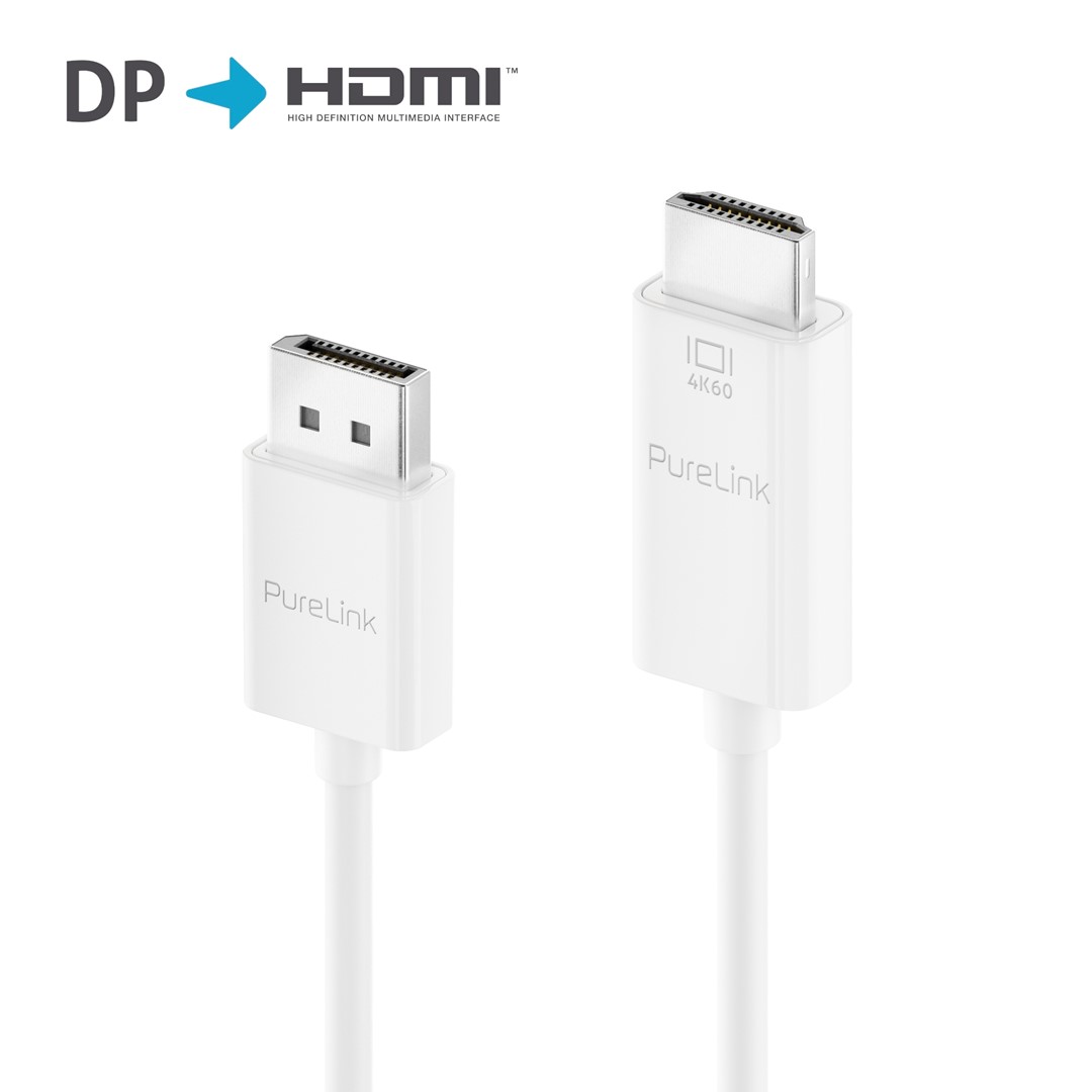 PureLink iSeries IS2000-015 aktywny kabel DisplayPort/HDMI 4K 18Gbps 1,5m biały