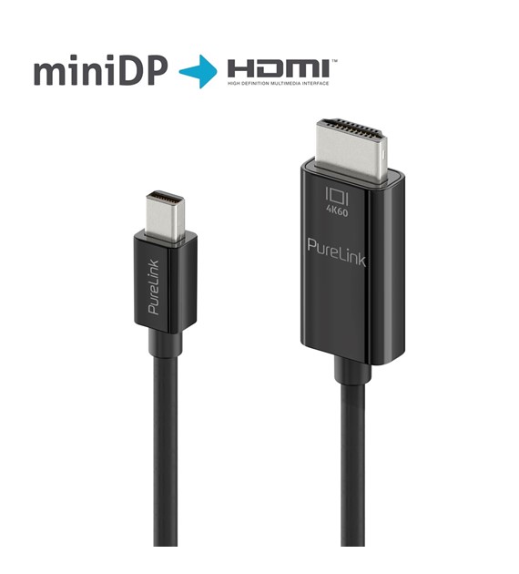PureLink iSeries IS2101-015 aktywny kabel mini DisplayPort/HDMI 4K 18Gbps 1,5m czarny