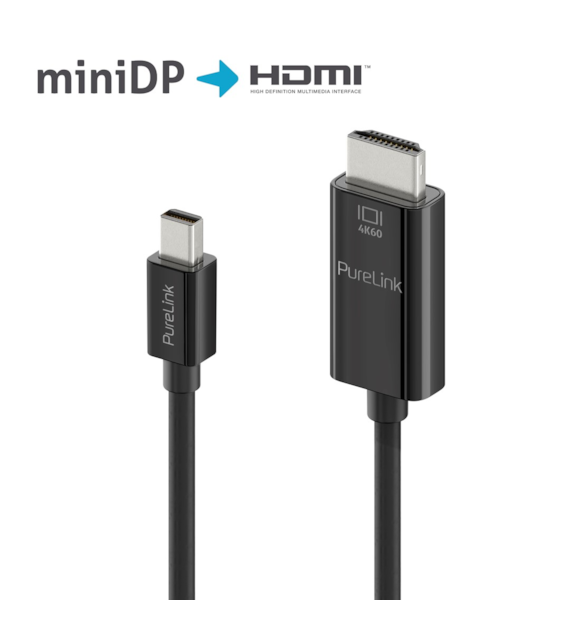 PureLink iSeries IS2101-020 aktywny kabel mini DisplayPort/HDMI 4K 18Gbps 2,0m czarny
