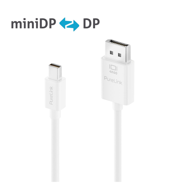 PureLink iSeries IS2120-015 dwukierunkowy kabel mini DisplayPort/DisplayPort 4K@60Hz 1,5m biały