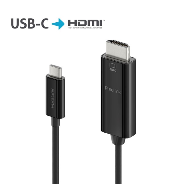 PureLink iSeries IS2201-010 aktywny kabel Premium USB-C/HDMI 4K 18Gbps 1,0m czarny