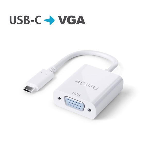PureLink iSeries IS220 aktywny adapter USB-C/VGA 0,1m biały