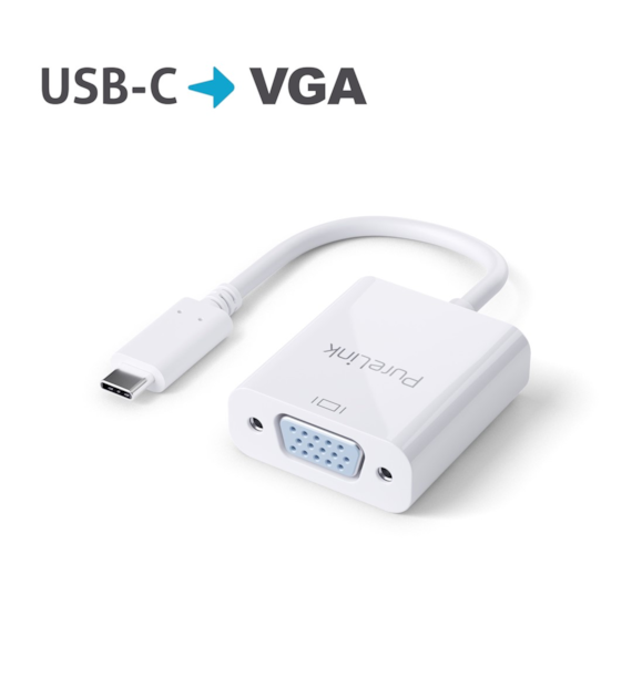 PureLink iSeries IS220 aktywny adapter USB-C/VGA 0,1m biały