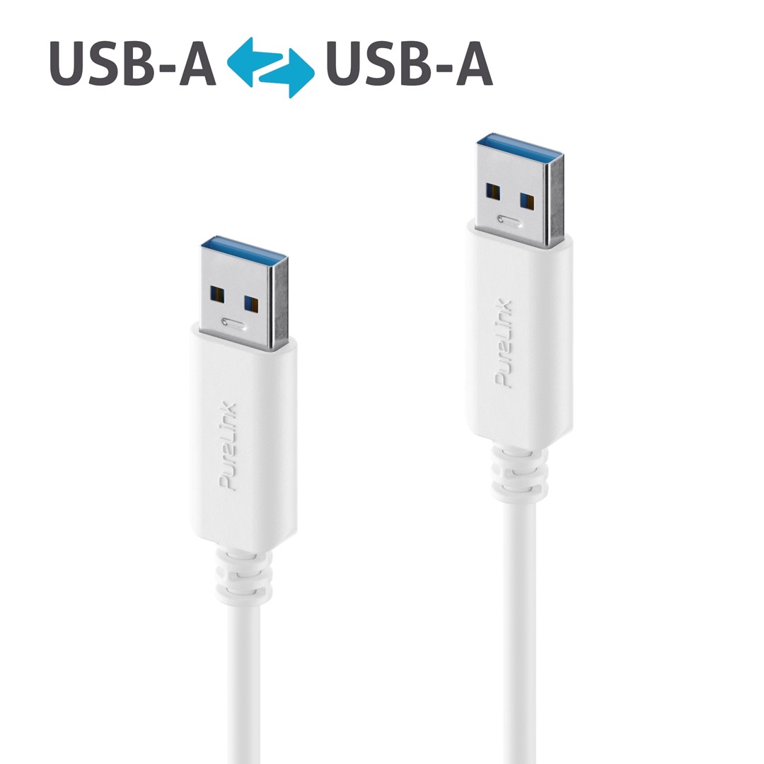 PureLink iSeries IS2410-005 kabel USB-A/USB-A 3.2(Gen 2x1) 10Gbps 0,5m biały