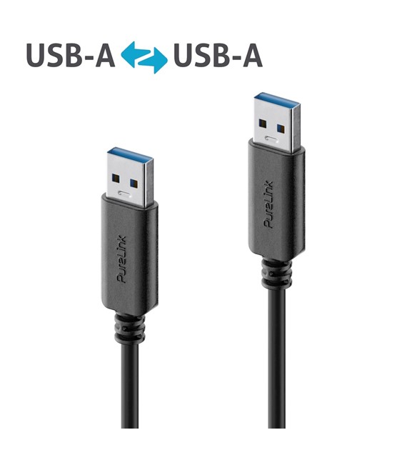 PureLink iSeries IS2411-005 kabel USB-A/USB-A 3.2(Gen 2x1) 10Gbps 0,5m czarny