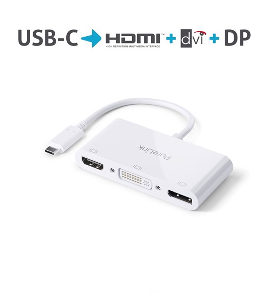 PureLink iSeries IS250 adapter 4K USB-C/HDMI/VGA/DVI biały