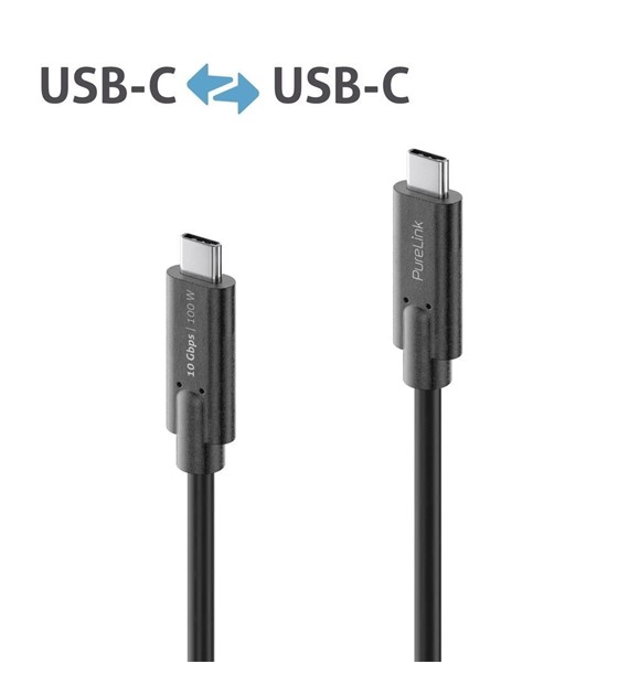 PureLink iSeries IS2511-005 kabel USB-C/USB-C 3.1(Gen 2) 10Gbps 0,5m czarny