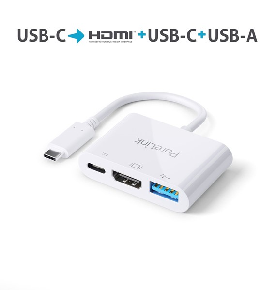 PureLink iSeries IS270 adapter 4K USB-C/HDMI USB-C USB-A biały