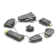 PureLink IQ-AR210 pierścień z adapterami 6 w 1 - HDMI na USB-C v3.2 / mini HDMI / micro HDMI / DP / mini DP (4K@60), HDMI na DVI (WUXGA)