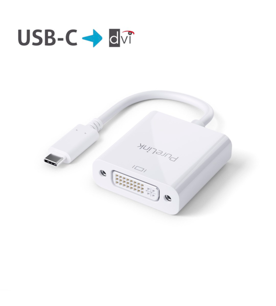 PureLink IS190 adapter USB-C/DVI biały