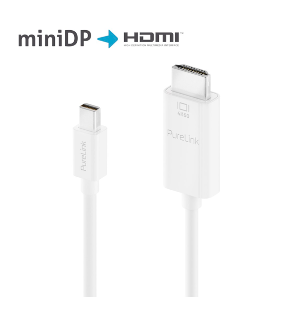 PureLink iSeries IS2100-010 aktywny kabel mini DisplayPort/HDMI 4K 18Gbps 1,0m biały