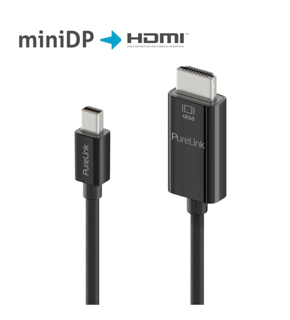 PureLink iSeries IS2101-020 aktywny kabel mini DisplayPort/HDMI 4K 18Gbps 2,0m czarny