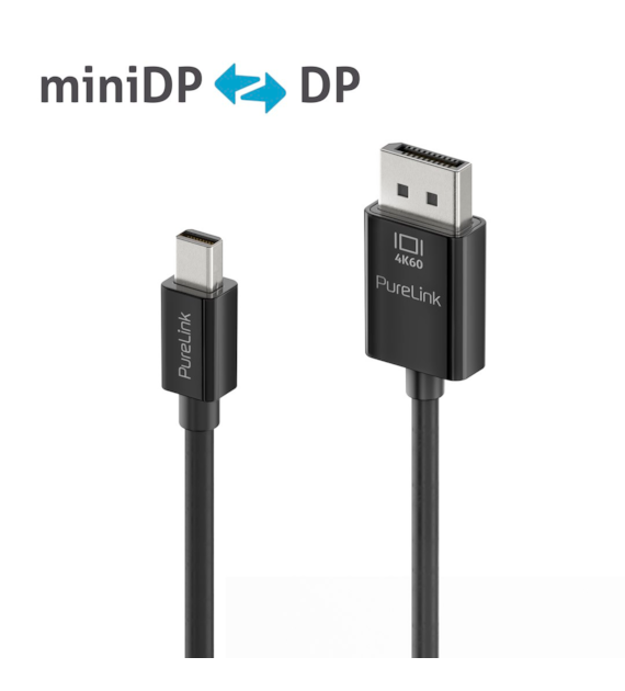 PureLink iSeries IS2121-030 dwukierunkowy kabel mini DisplayPort/DisplayPort 4K@60Hz 3,0m czarny