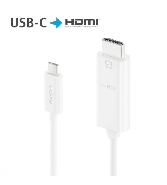 PureLink iSeries IS2200-020 aktywny kabel Premium USB-C/HDMI 4K 18Gbps 2,0m biały