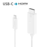 PureLink iSeries IS2200-030 aktywny kabel Premium USB-C/HDMI 4K 18Gbps 3,0m biały