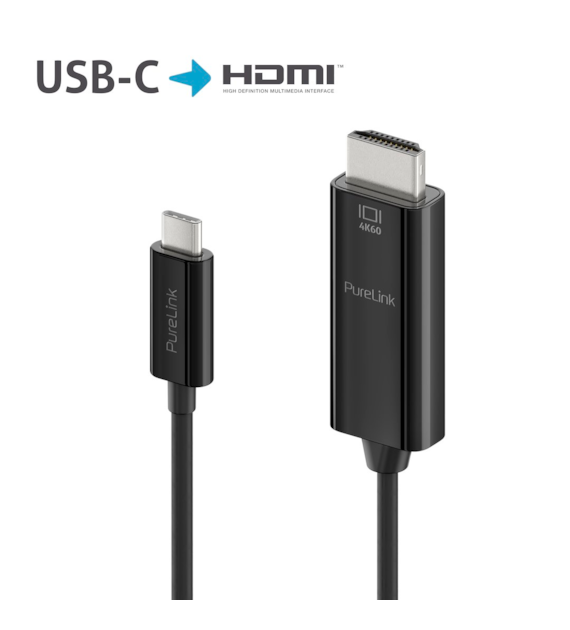 PureLink iSeries IS2201-010 aktywny kabel Premium USB-C/HDMI 4K 18Gbps 1,0m czarny